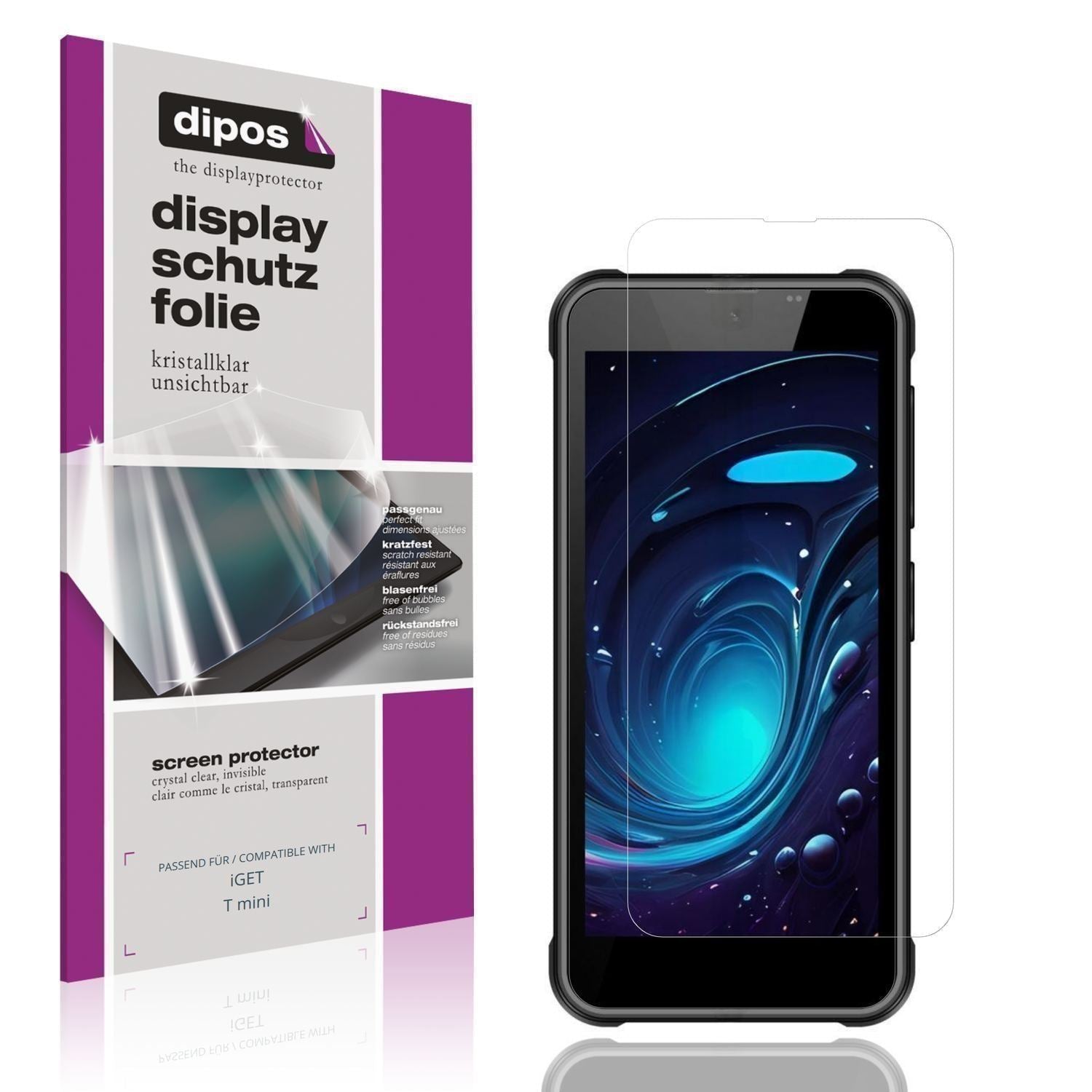 4x Schutzfolie klar für iGET T mini Display-Schutz (1)