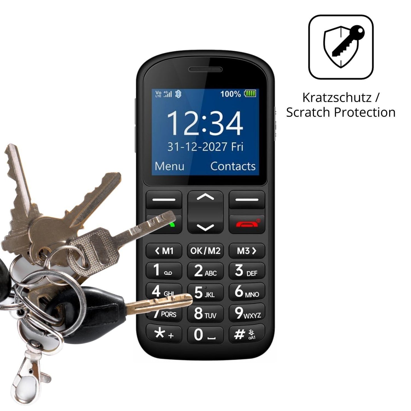 4x Schutzfolie klar für Opel Mobile Big Button M D (4)