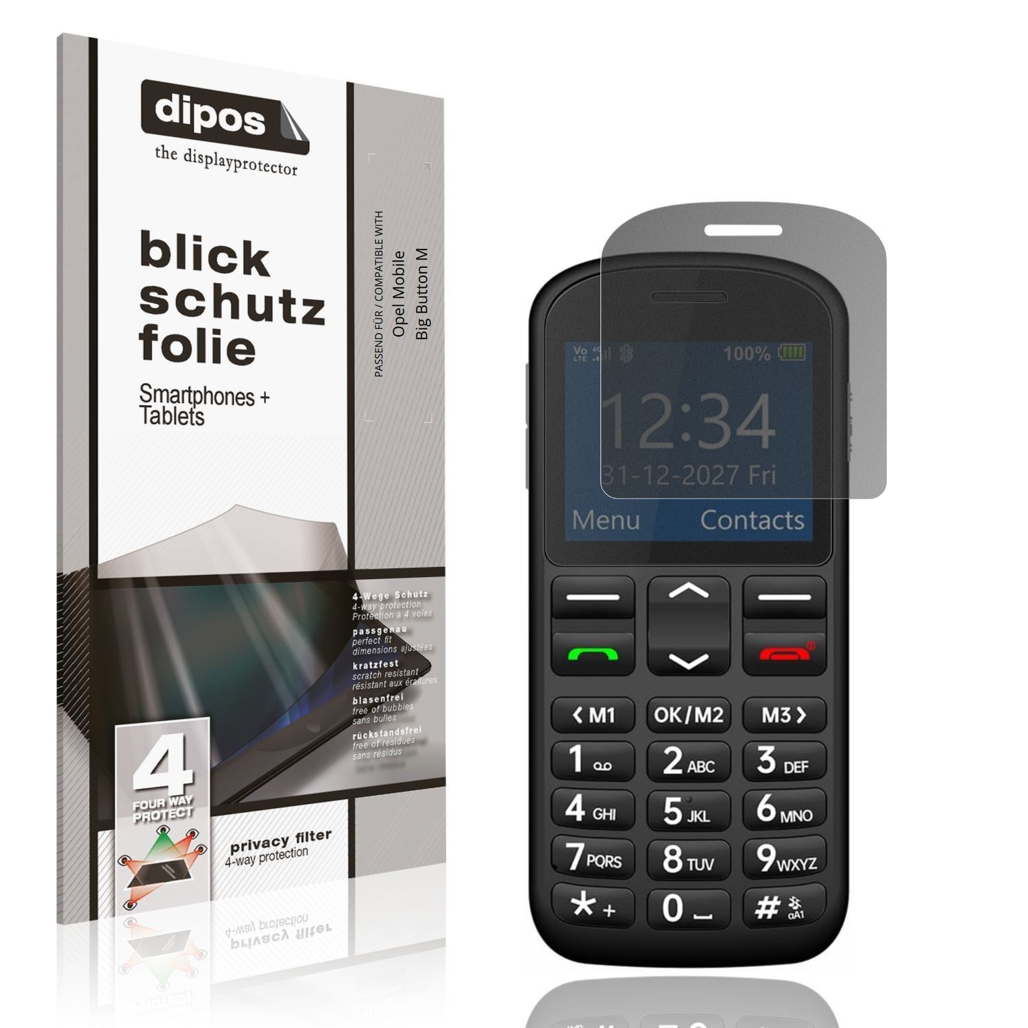 Blickschutzfolie für Opel Mobile Big Button M matt (1)