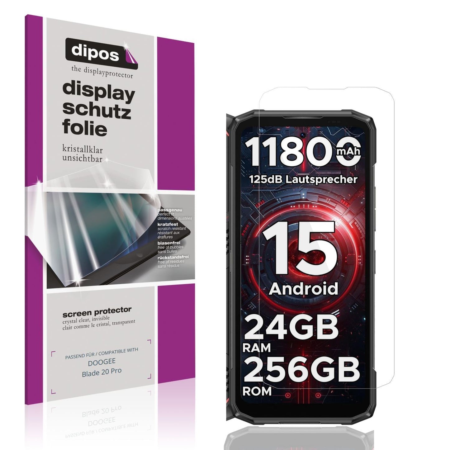 4x Schutzfolie klar für DOOGEE Blade 20 Pro Displa (1)