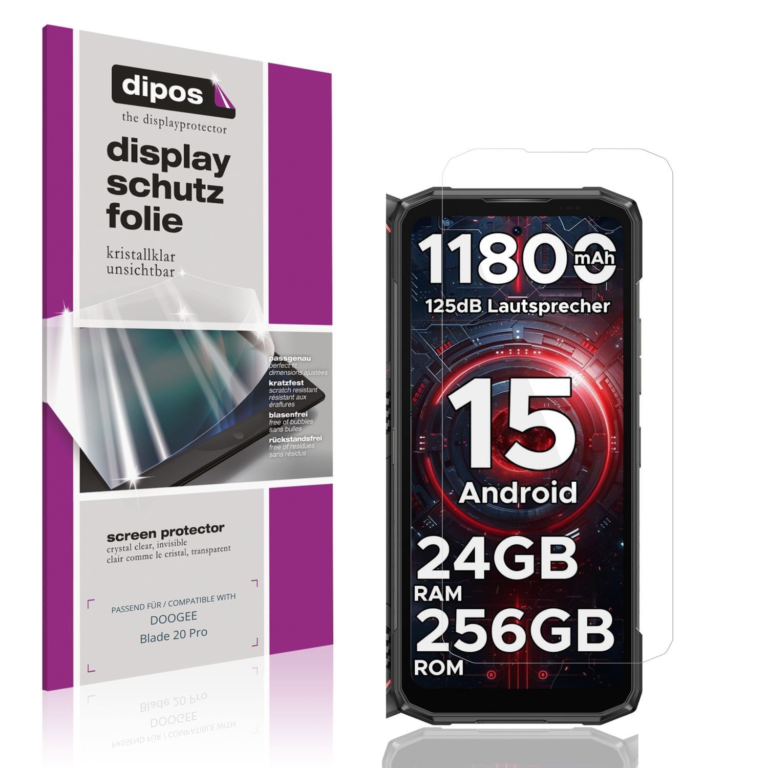 4x Schutzfolie klar für DOOGEE Blade 20 Pro Displa (1)