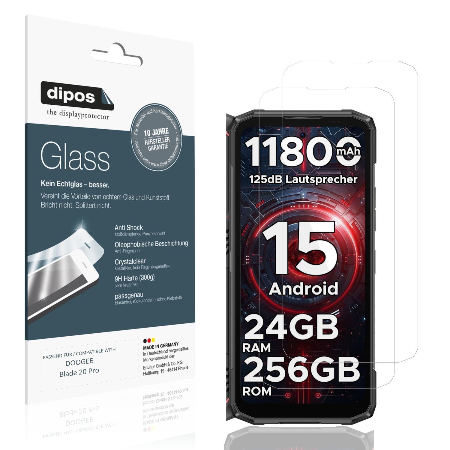 2x 9H Schutzfolie für DOOGEE Blade 20 Pro Panzerfo (1)