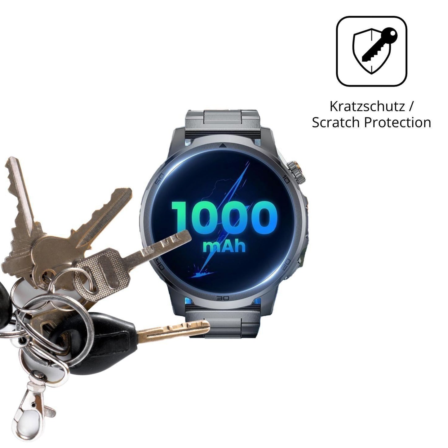 6x Schutzfolie klar für CHOOSETIME EF19 Display-Sc (4)
