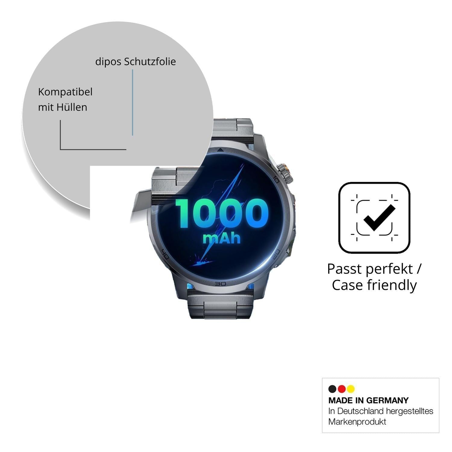6x Schutzfolie klar für CHOOSETIME EF19 Display-Sc (6)