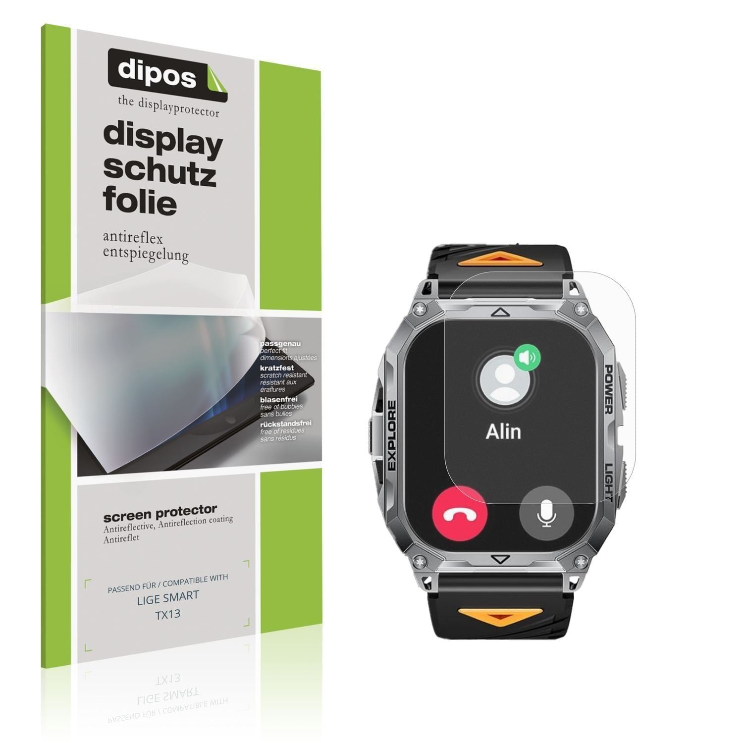 6x Schutzfolie matt für LIGE SMART TX13 Display-Sc (1)