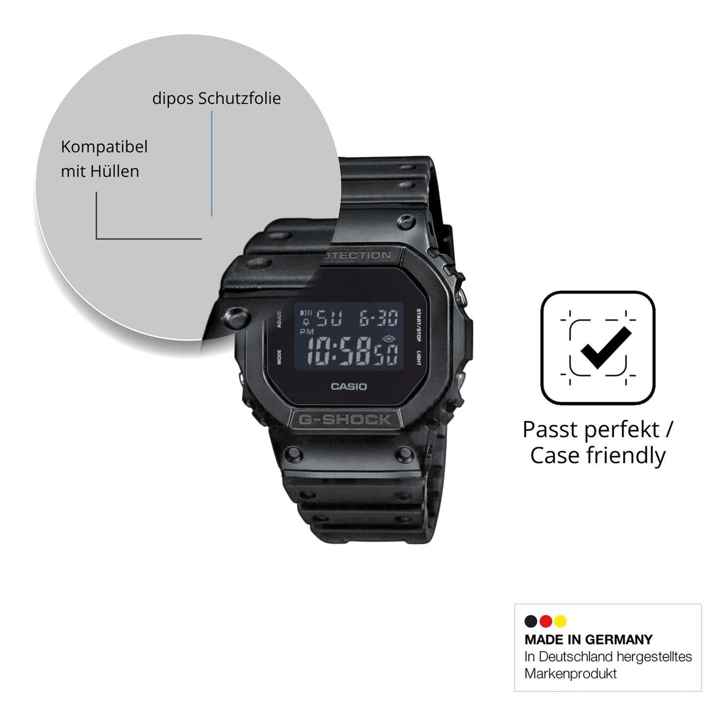 6x Schutzfolie klar für Casio DW-5600UUB-1ER Displ (6)