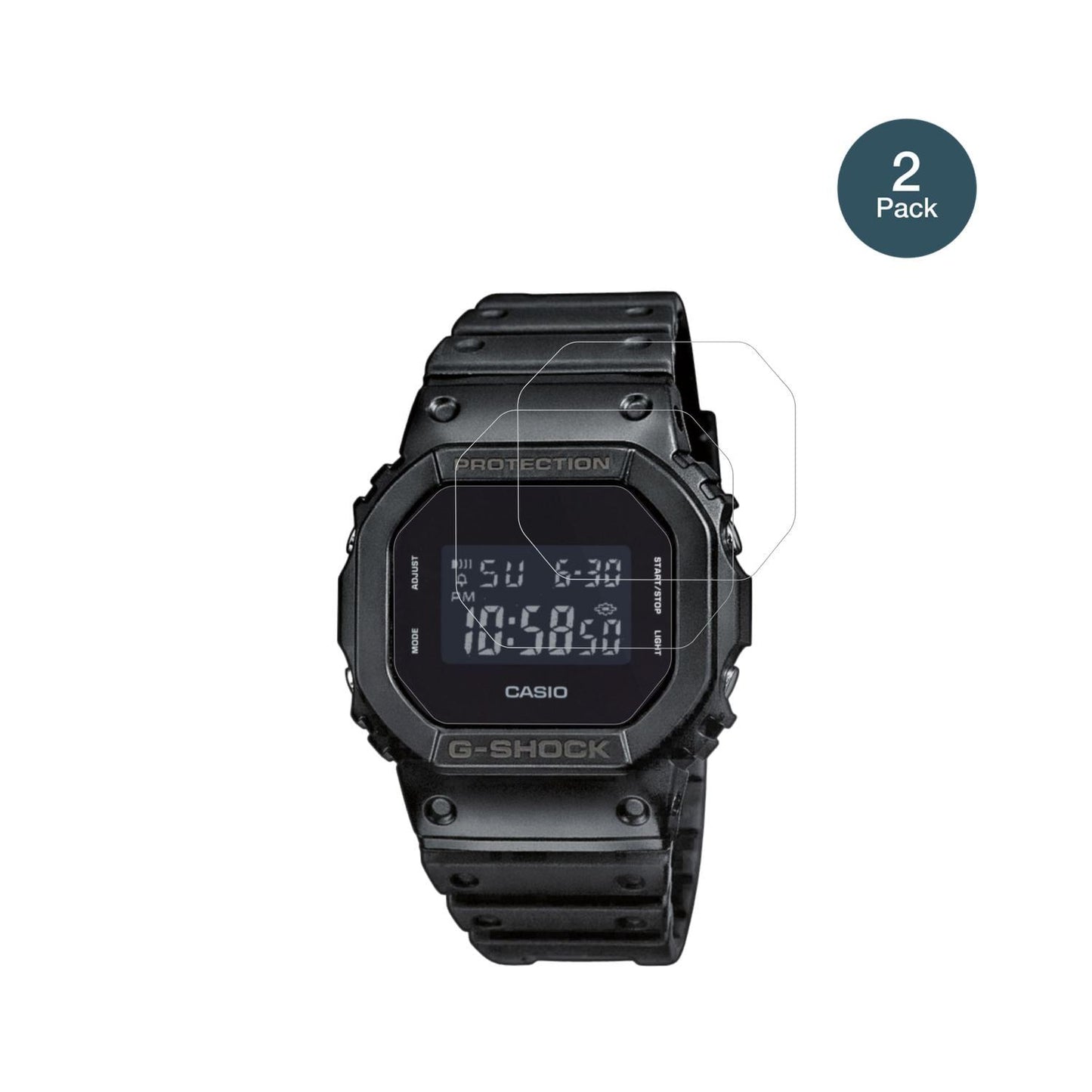 2x 9H Schutzfolie für Casio DW-5600UUB-1ER Panzerf (2)