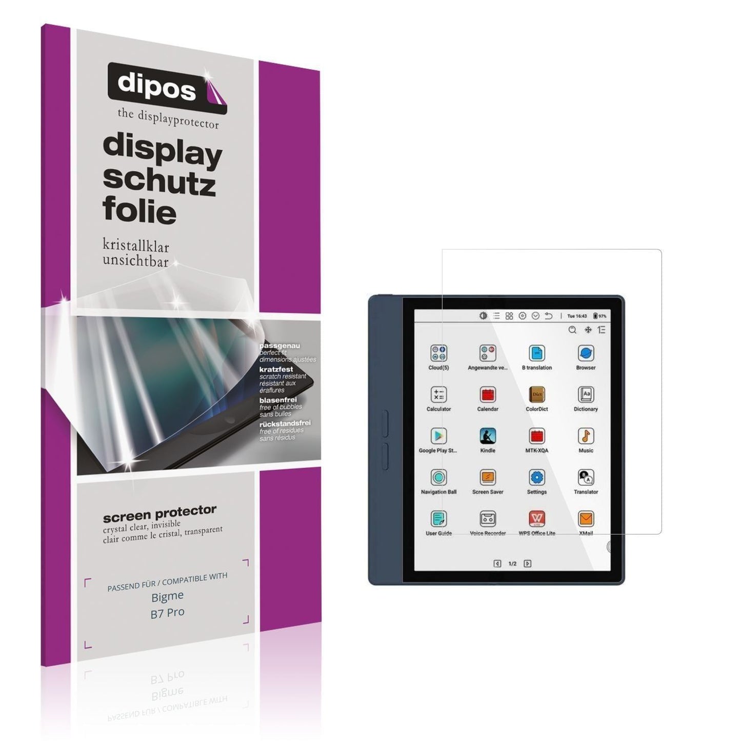 2x Schutzfolie klar für Bigme B7 Pro Display-Schut (1)