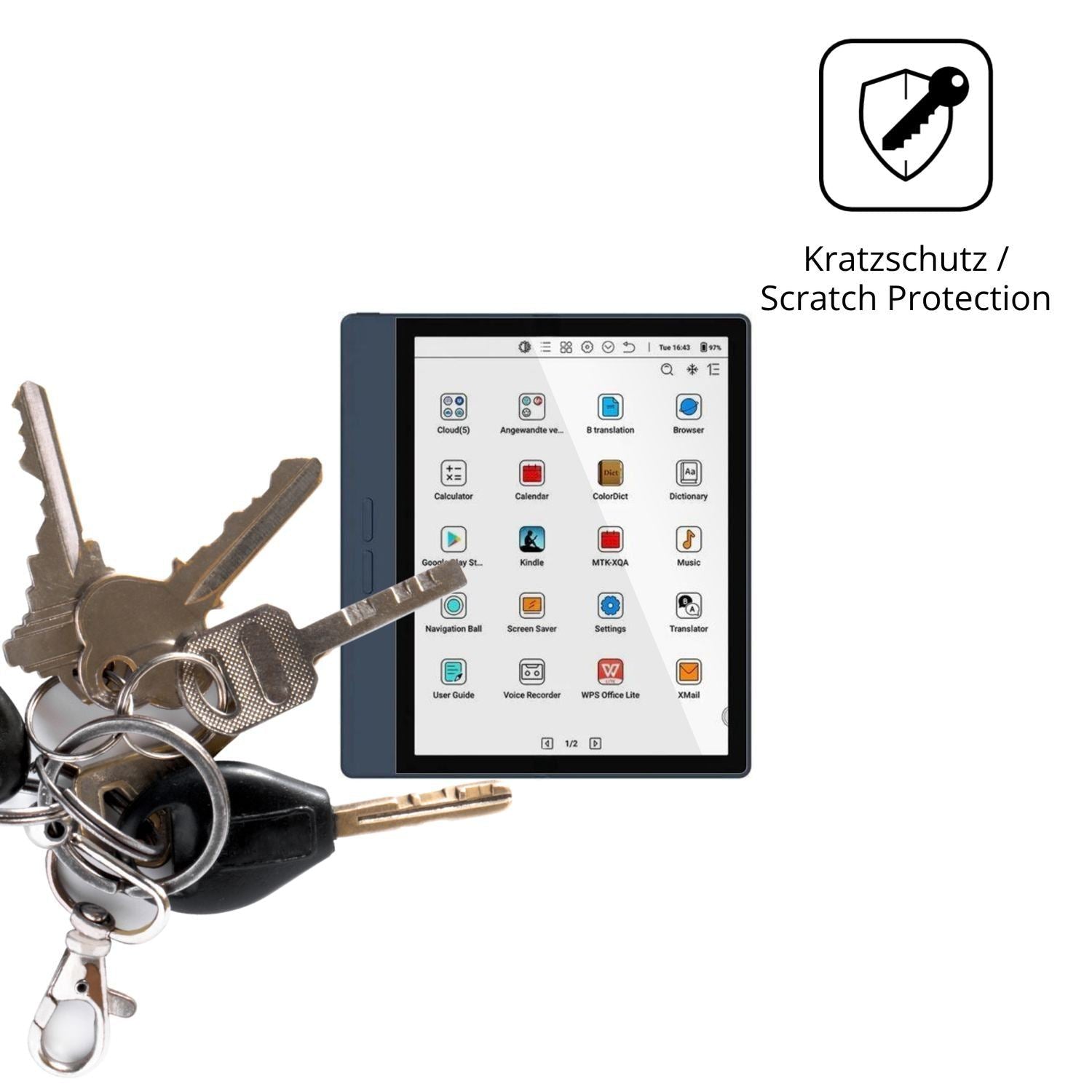 2x Schutzfolie klar für Bigme B7 Pro Display-Schut (4)