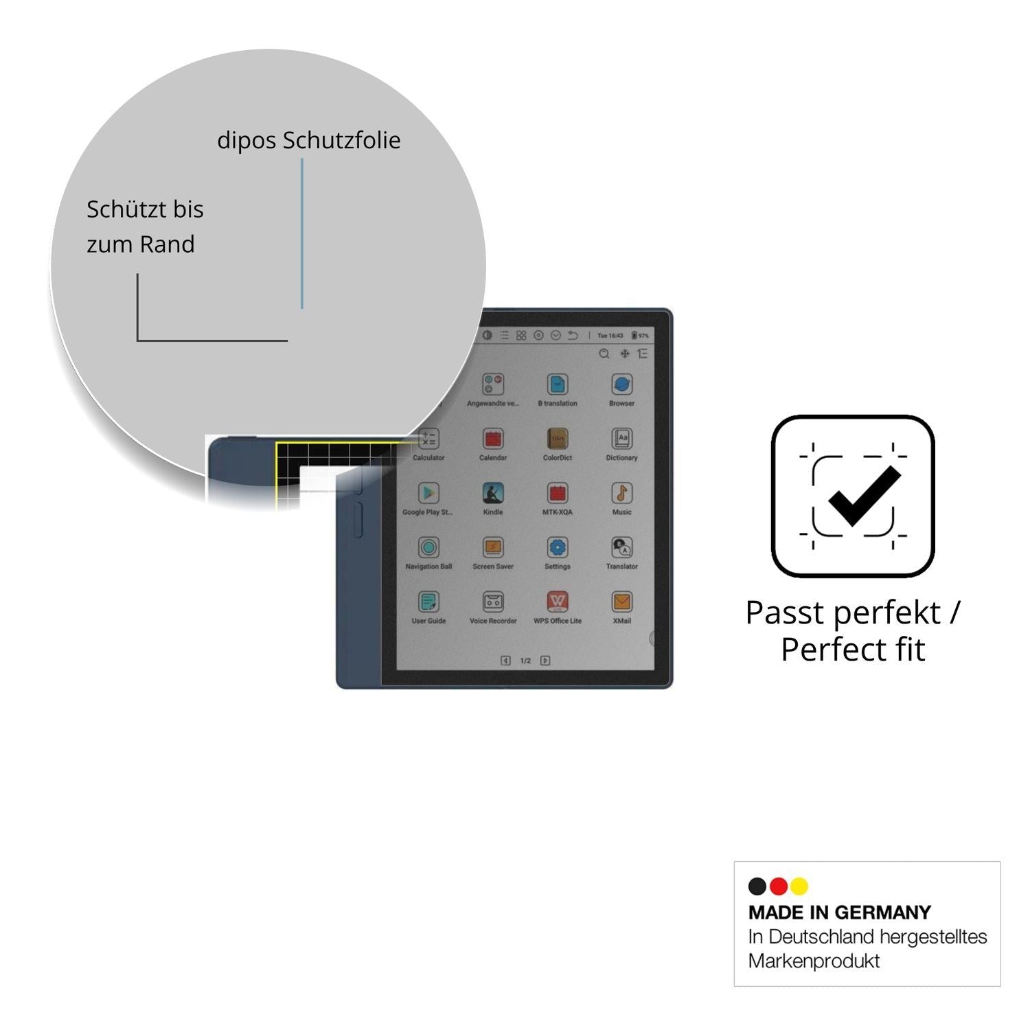 Blickschutzfolie für Bigme B7 Pro matt Schutzfolie (4)