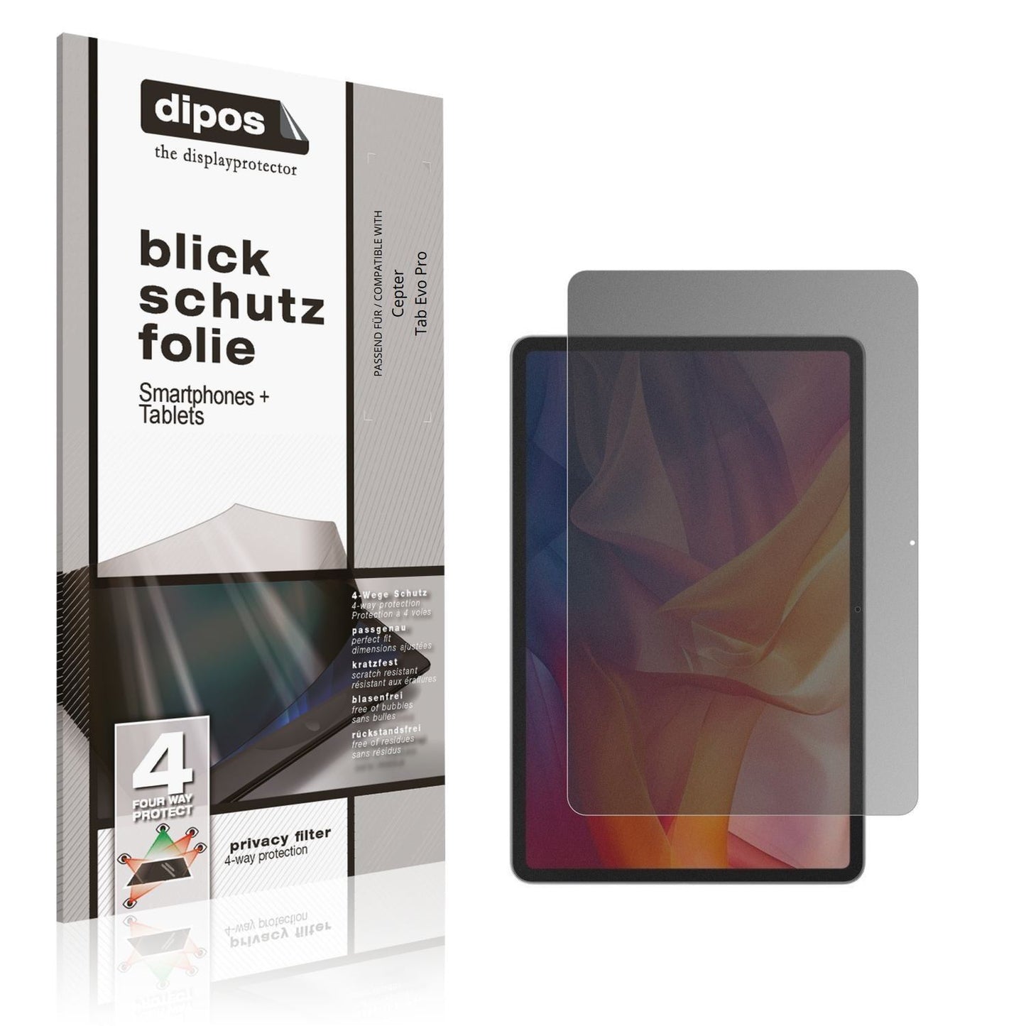 Blickschutzfolie für Cepter Tab Evo Pro matt Schut (1)