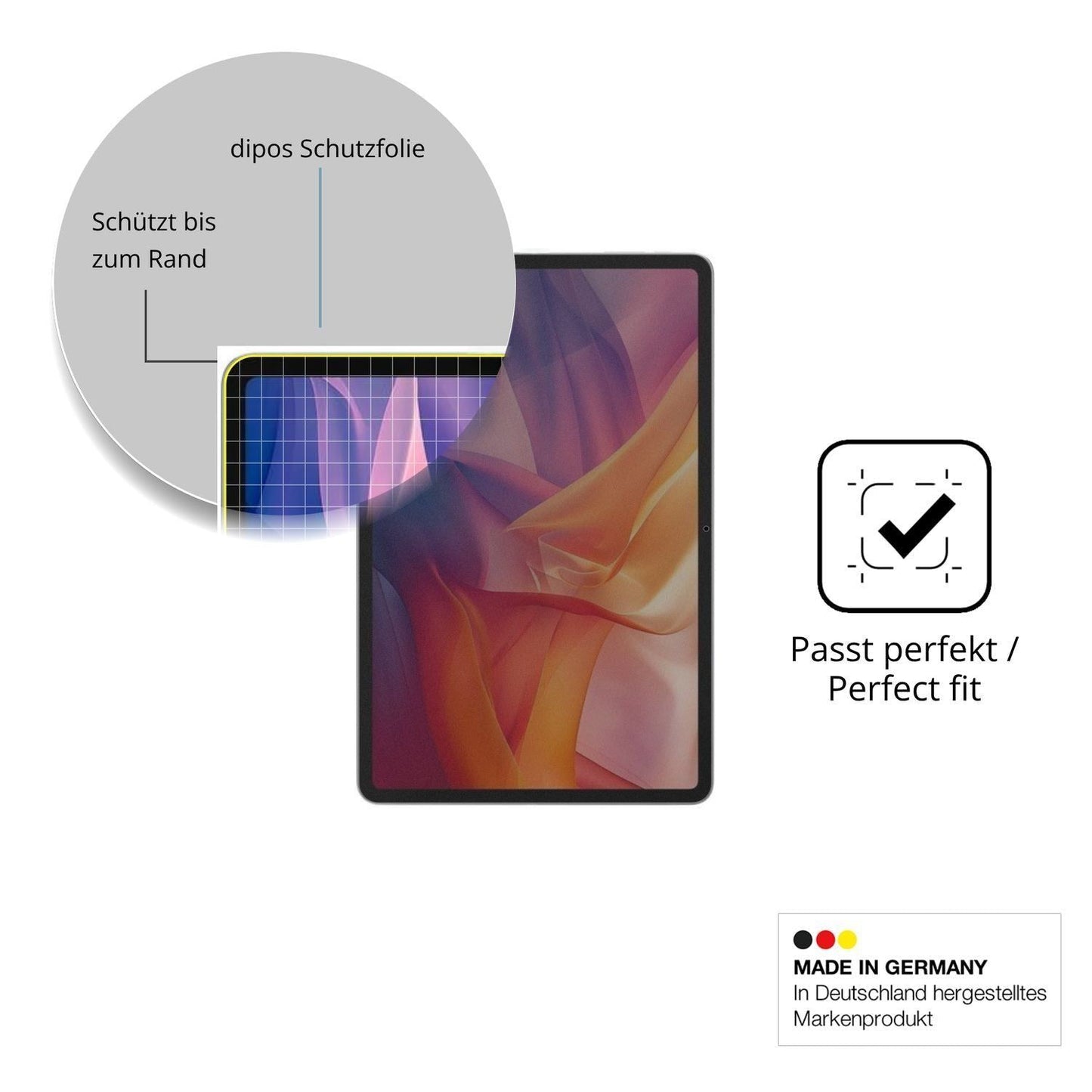 Blickschutzfolie für Cepter Tab Evo Pro matt Schut (4)