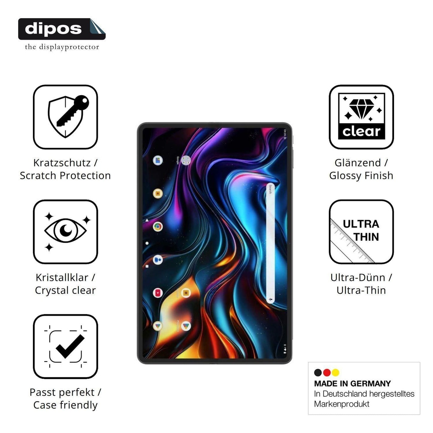 2x Schutzfolie klar für Cepter Tab Titan Ultra Dis (7)