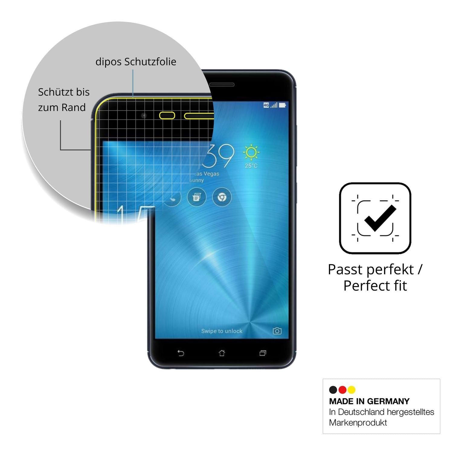 2x 3D Full Cover Schutzfolie für Asus ZenFone 3 Zo (6)