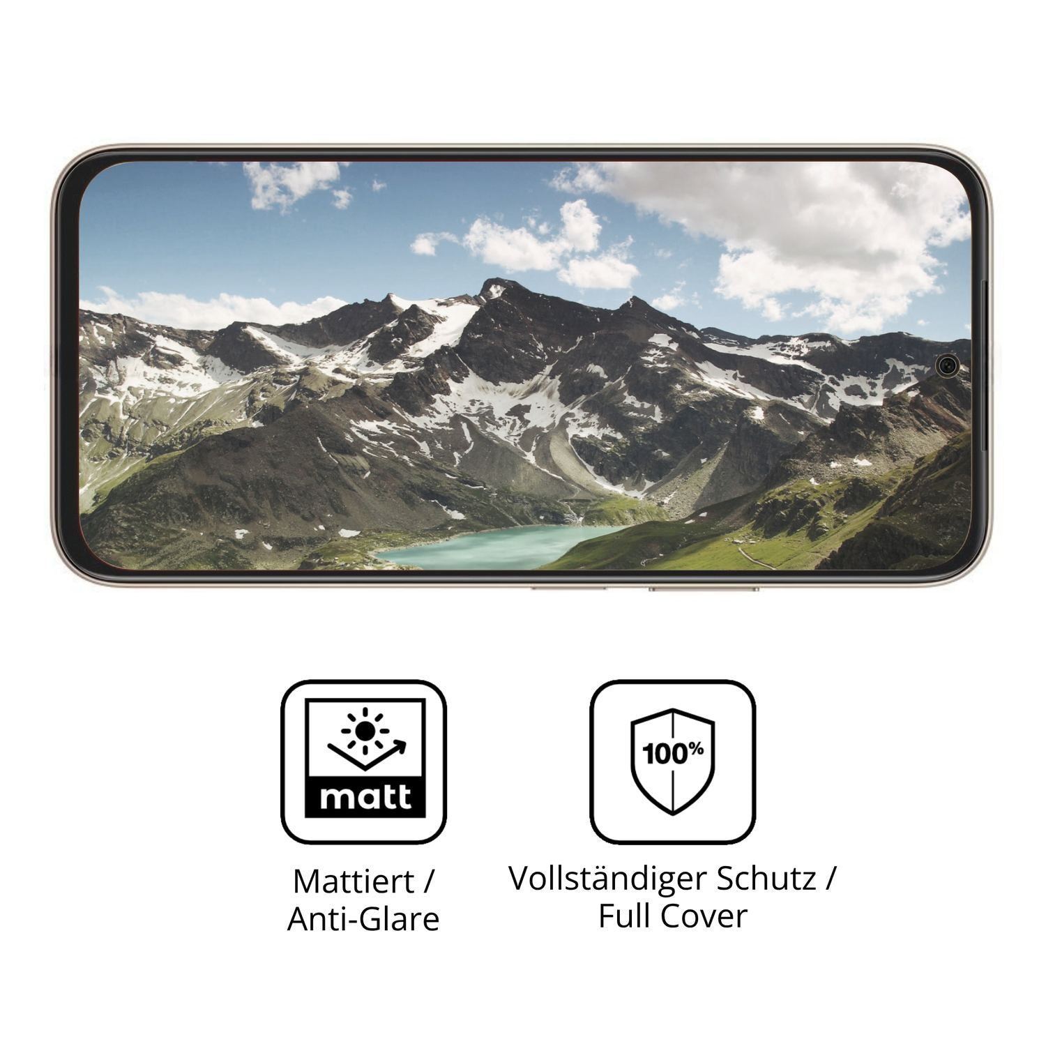 2x Full Cover Schutzfolie matt für Vivo Y500s (5)