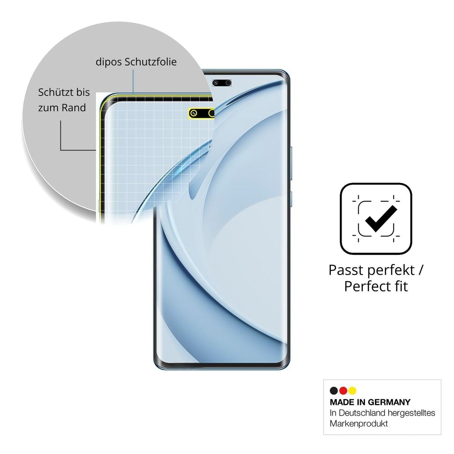 2x Full Cover Schutzfolie matt für Huawei Enjoy 70 (6)