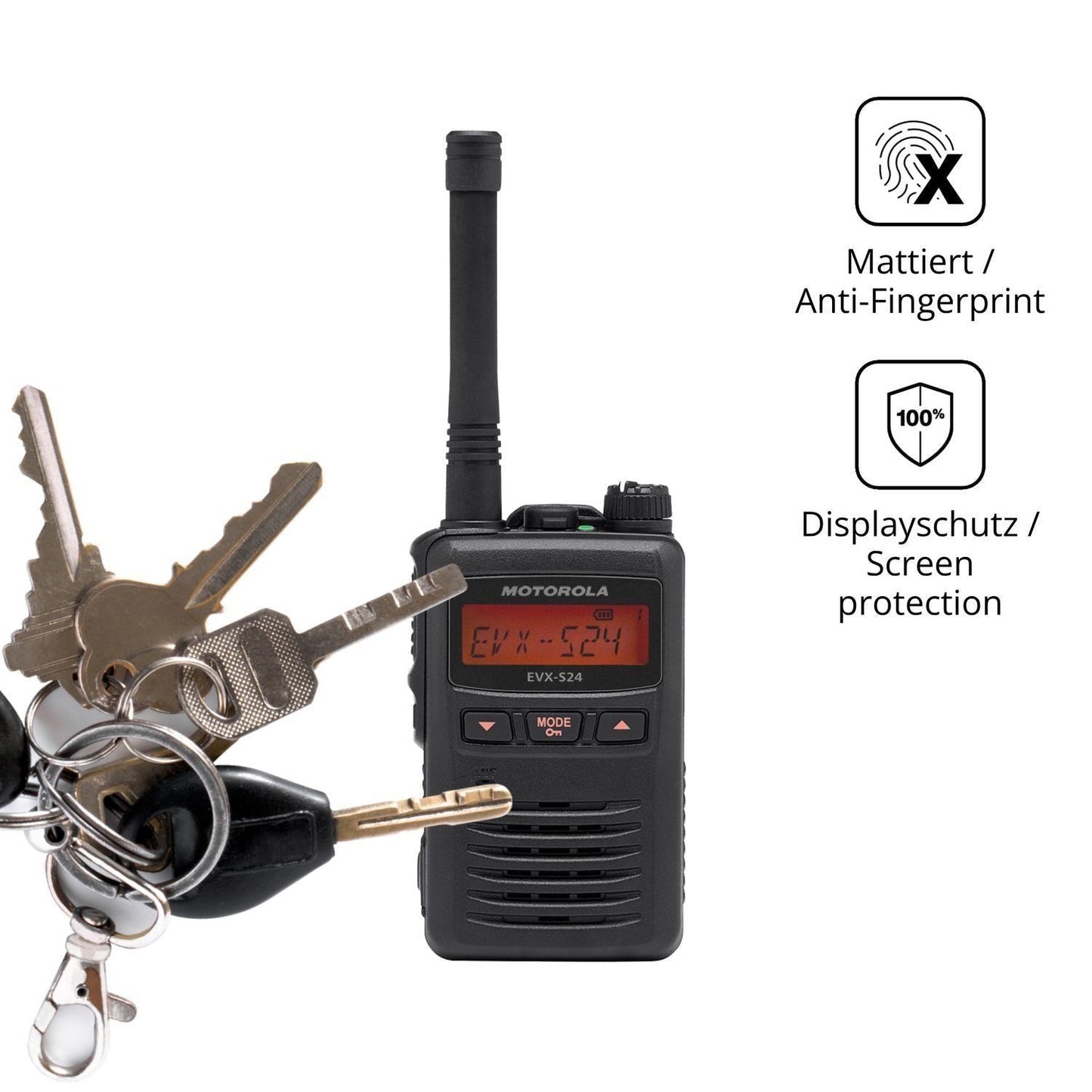Blickschutzfolie für Motorola EVX S24 matt Schutzf (3)