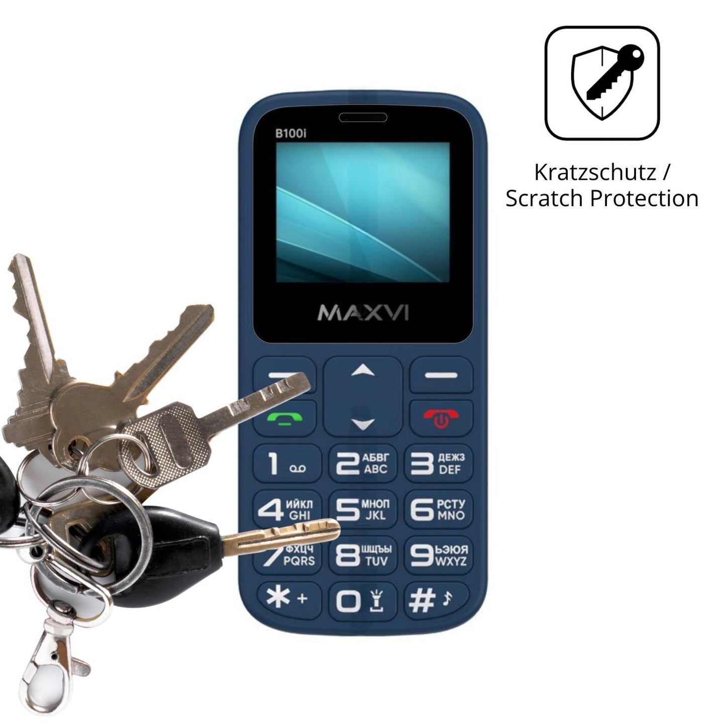 4x Schutzfolie klar für Maxvi B100i Display-Schutz (4)