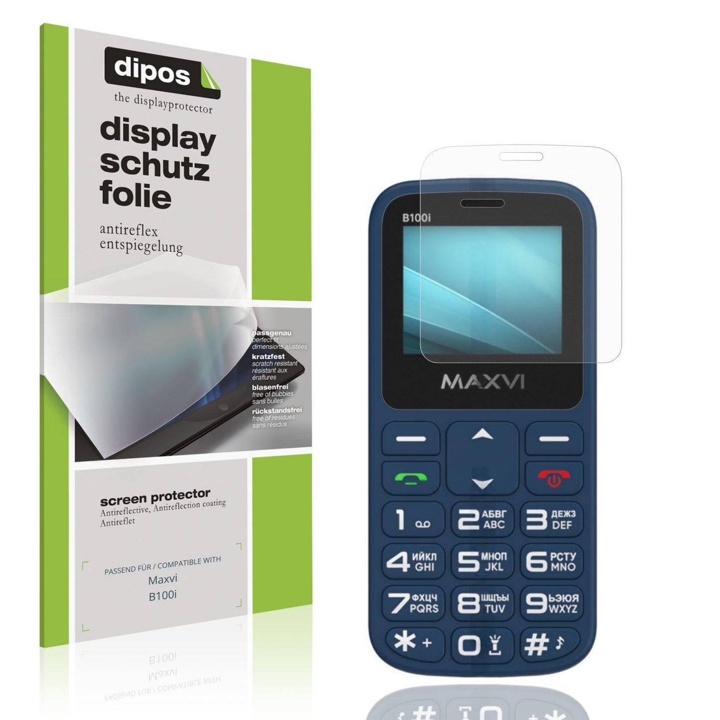 4x Schutzfolie matt für Maxvi B100i Display-Schutz (1)