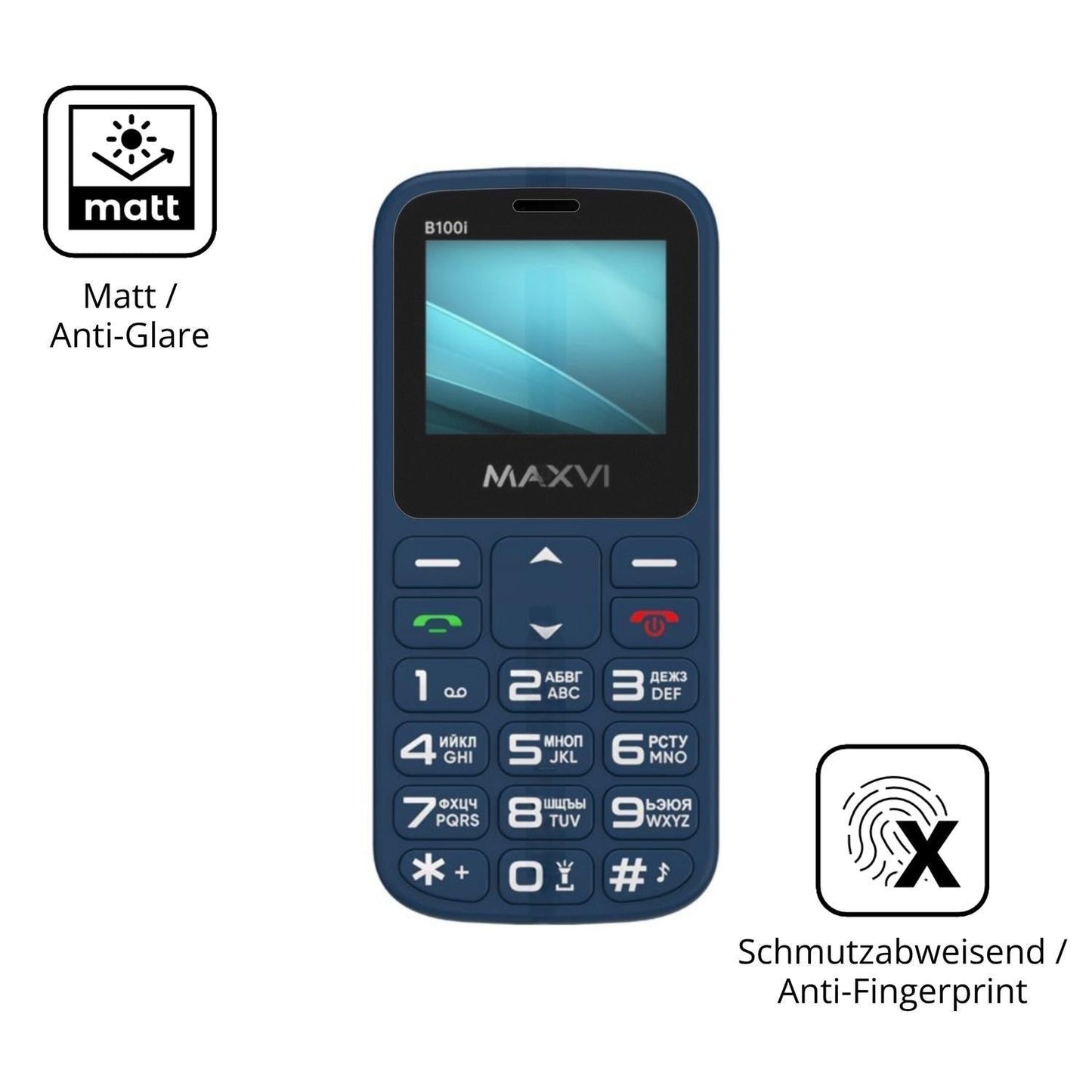 4x Schutzfolie matt für Maxvi B100i Display-Schutz (5)