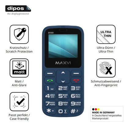 4x Schutzfolie matt für Maxvi B100i Display-Schutz (7)