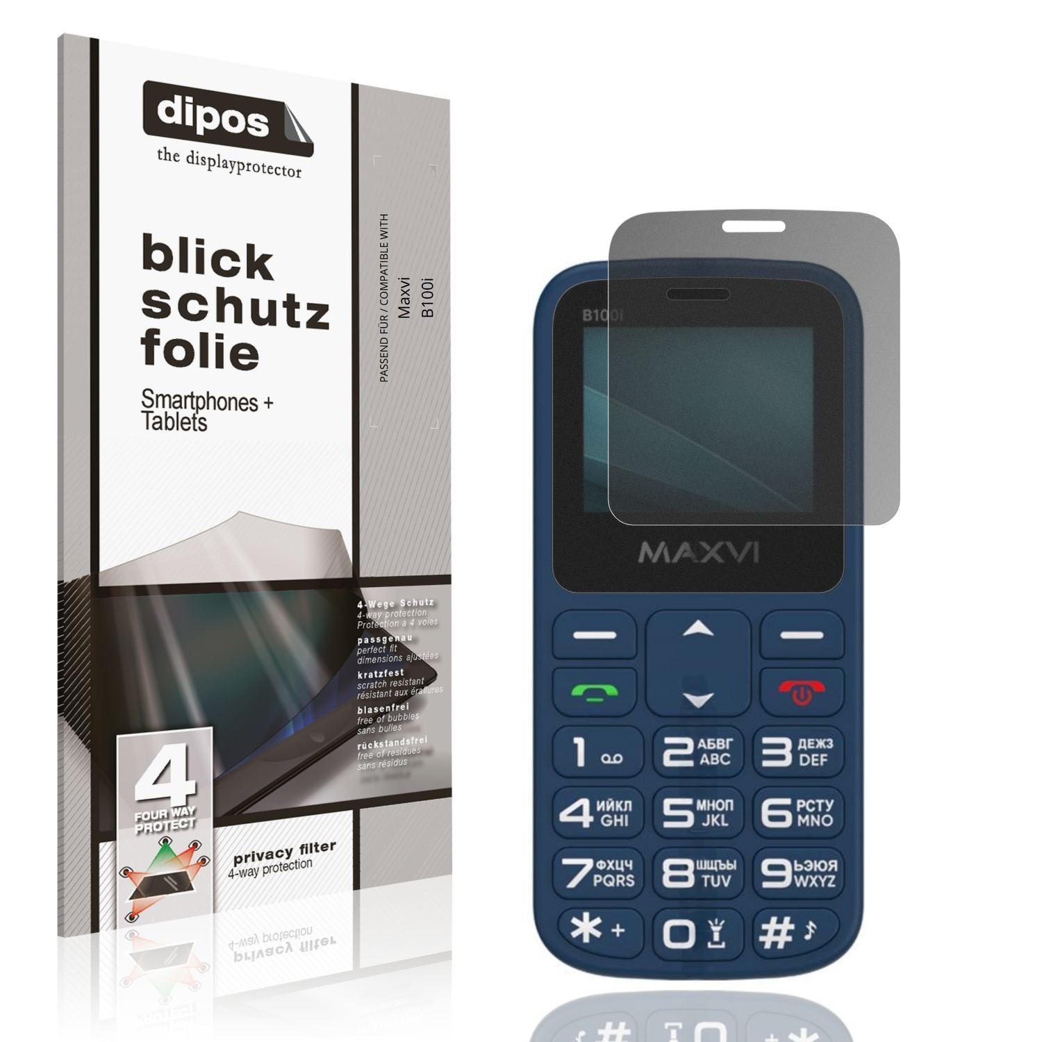 Blickschutzfolie für Maxvi B100i matt Schutzfolie  (1)