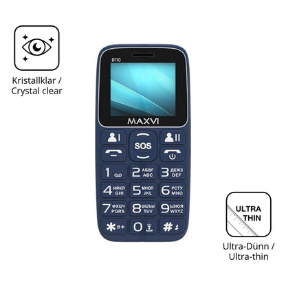 4x Schutzfolie klar für Maxvi B110 Display-Schutzf (5)