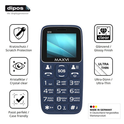4x Schutzfolie klar für Maxvi B110 Display-Schutzf (7)