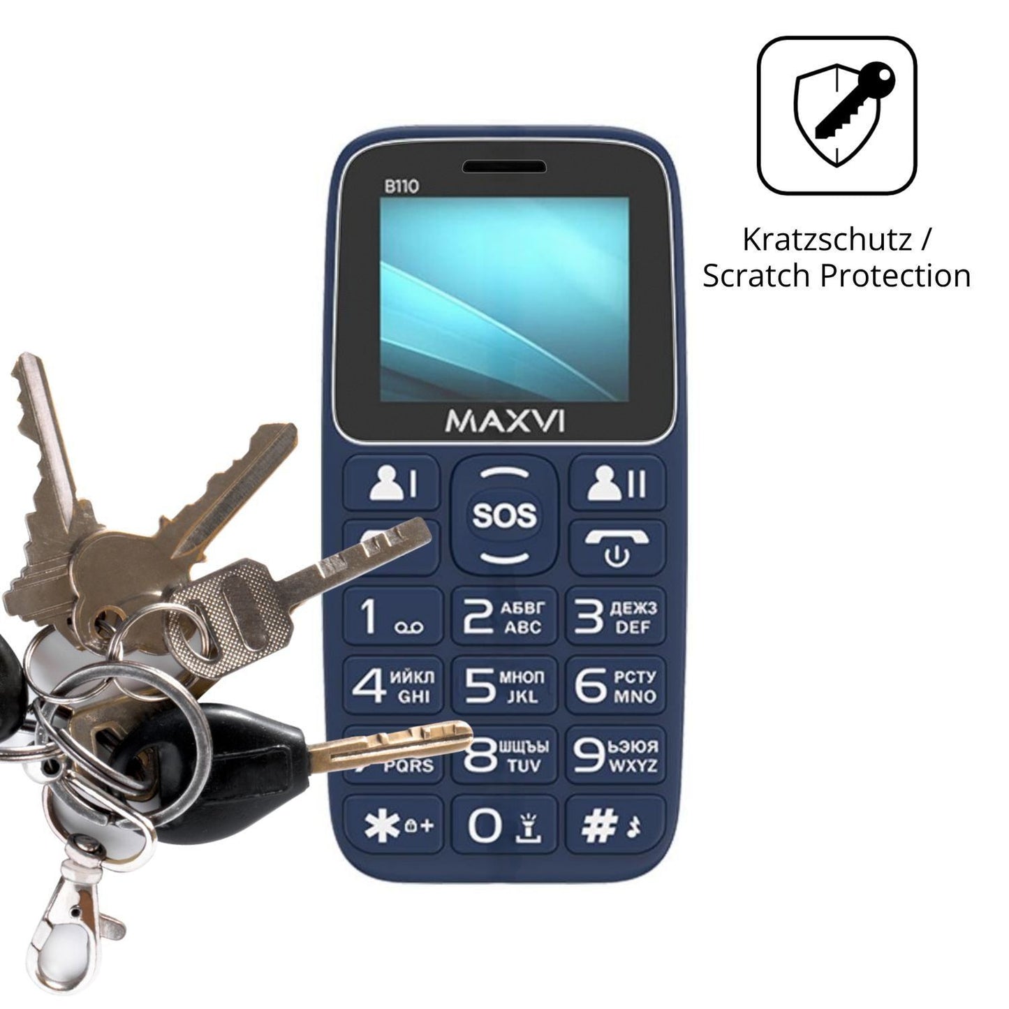 4x Schutzfolie matt für Maxvi B110 Display-Schutzf (4)