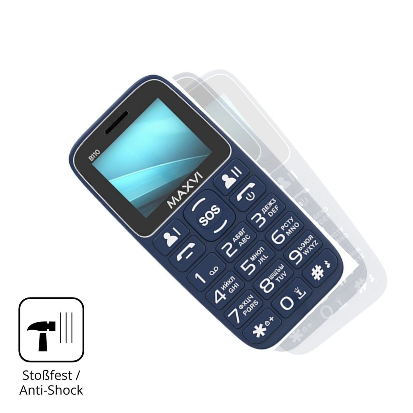 2x 9H Schutzfolie matt für Maxvi B110 Panzerfolie (4)