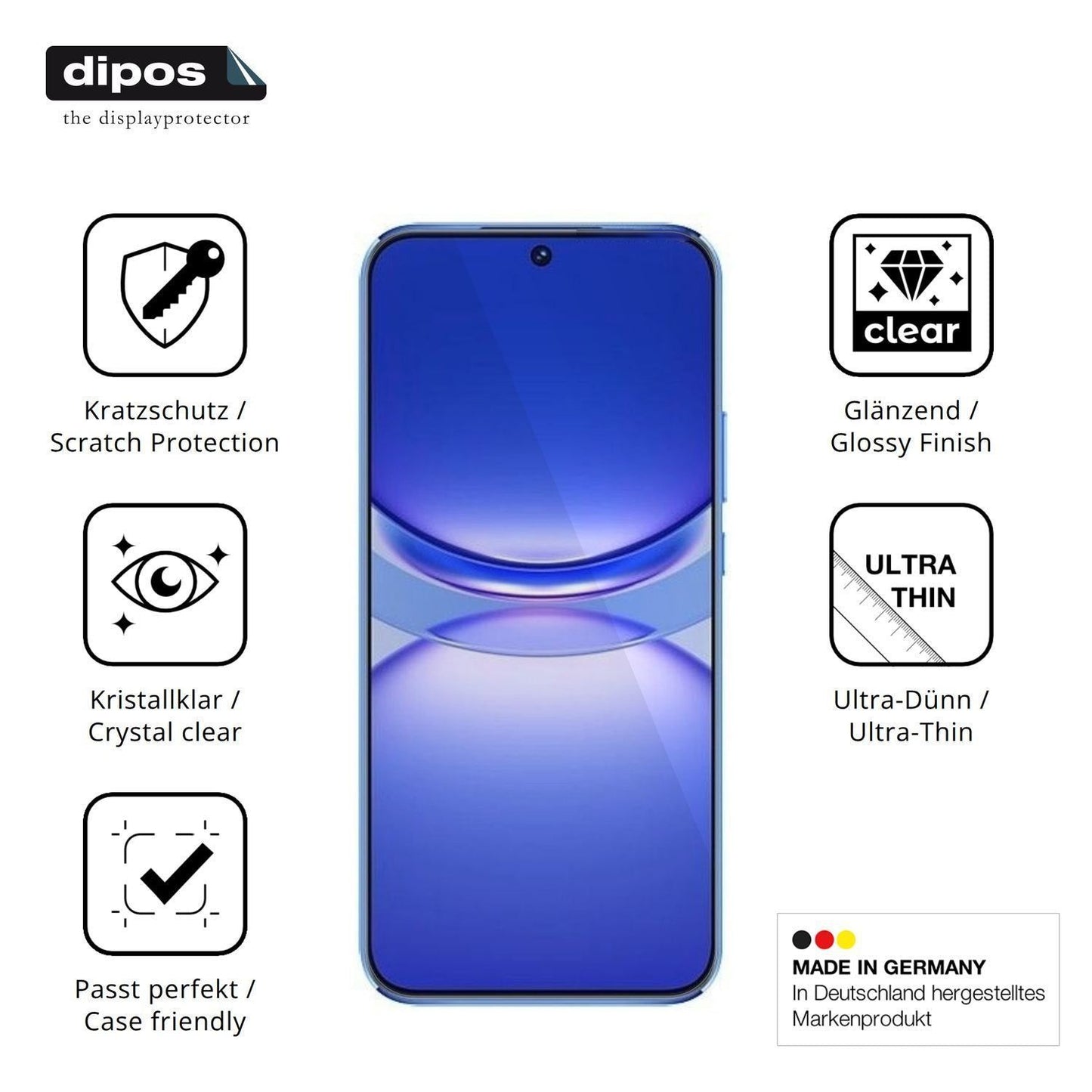 4x Schutzfolie klar für Huawei Nova 12 Lite Displa (7)
