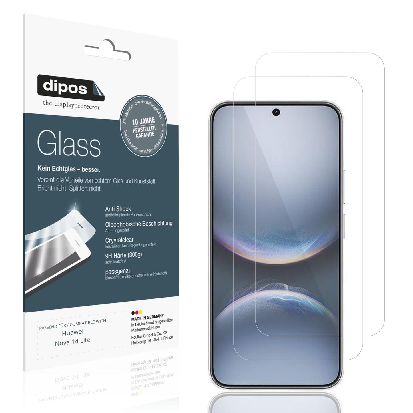 2x 9H Schutzfolie für Huawei Nova 14 Lite Panzerfo (1)