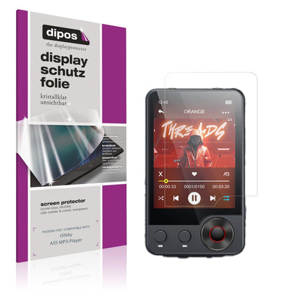 4x Schutzfolie klar für Oilsky A55 MP3-Player Disp (1)