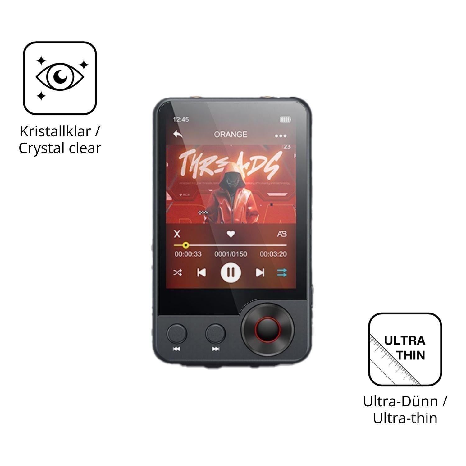 4x Schutzfolie klar für Oilsky A55 MP3-Player Disp (5)