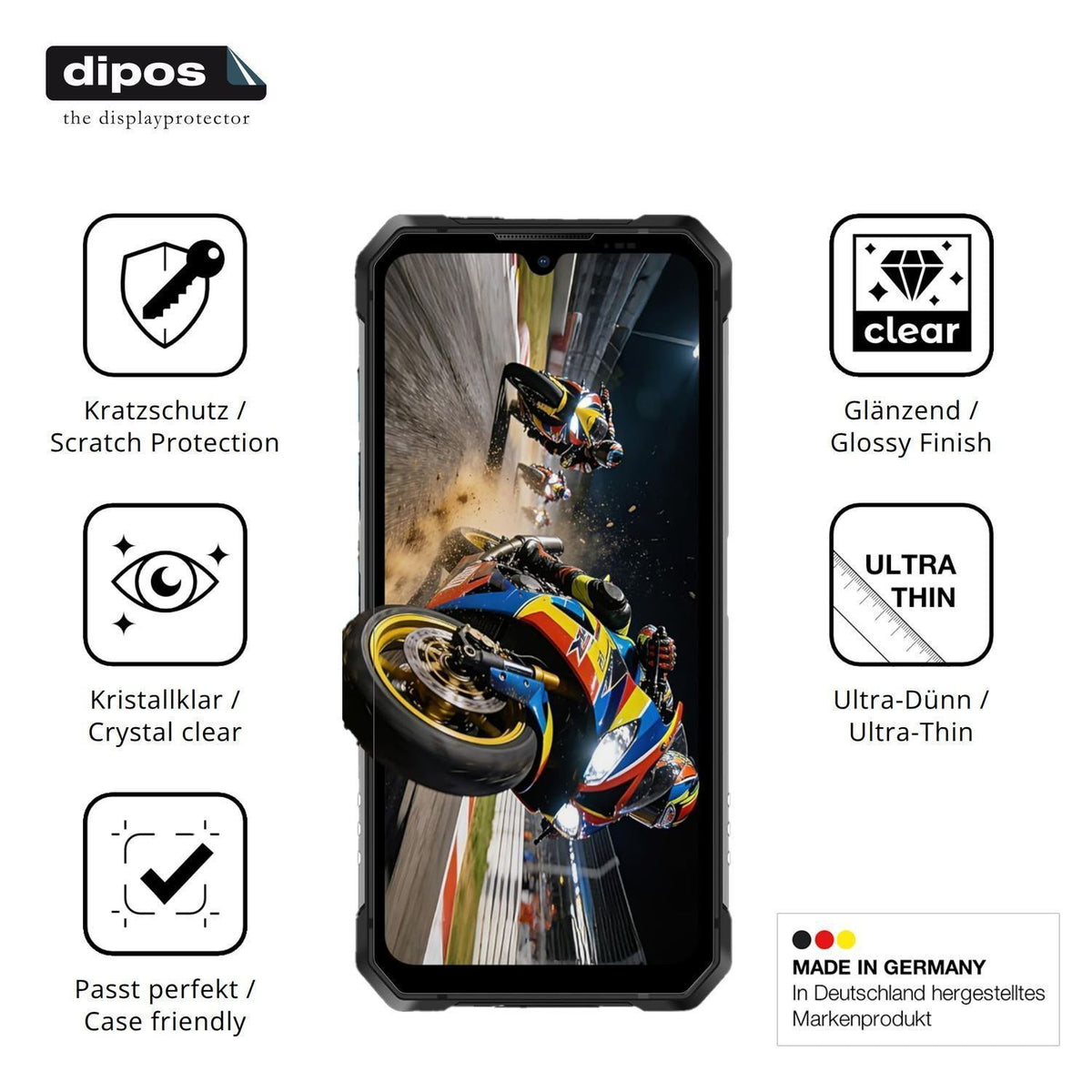 4x Schutzfolie klar für LAGENIO Rhino 1 Pro Displa (7)