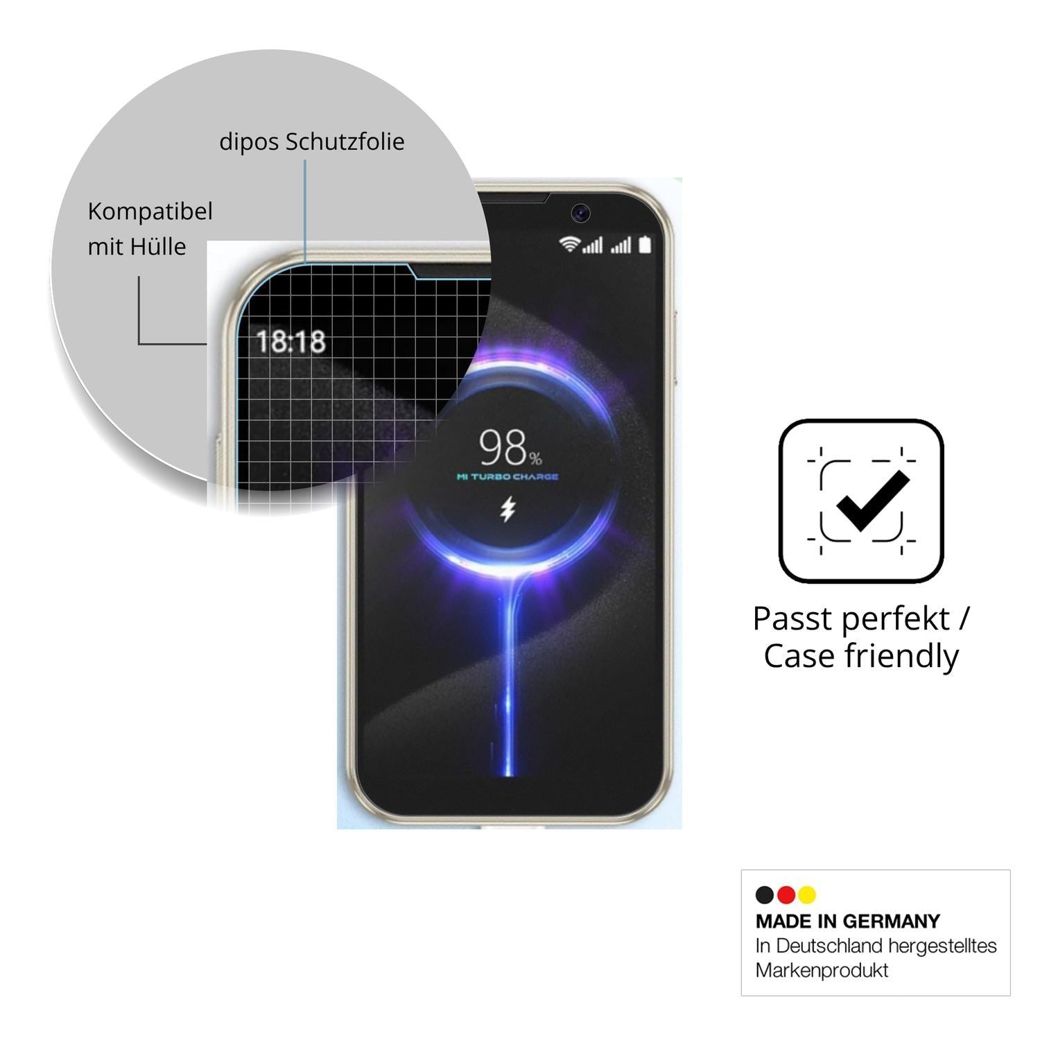 4x Schutzfolie matt für Hipipooo Mini Smartphone D (6)