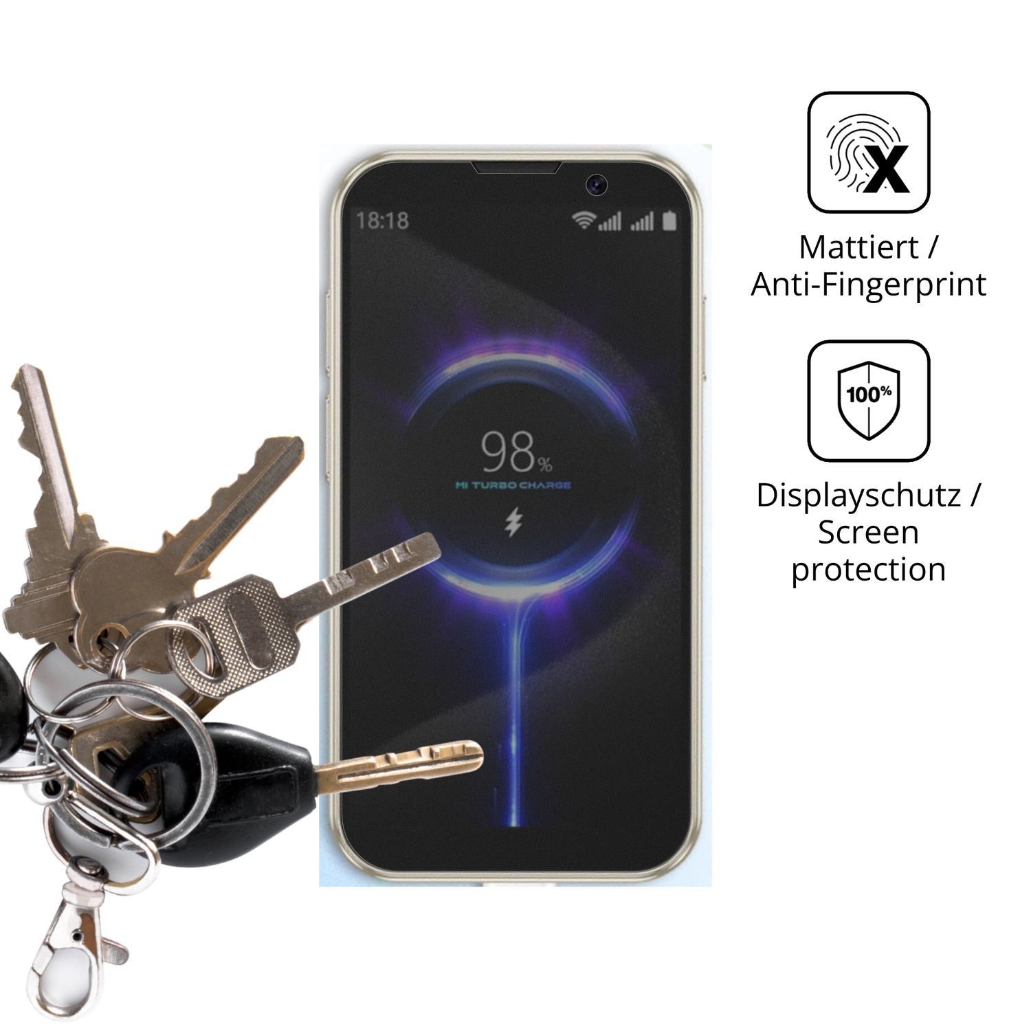 Blickschutzfolie für Hipipooo Mini Smartphone matt (3)