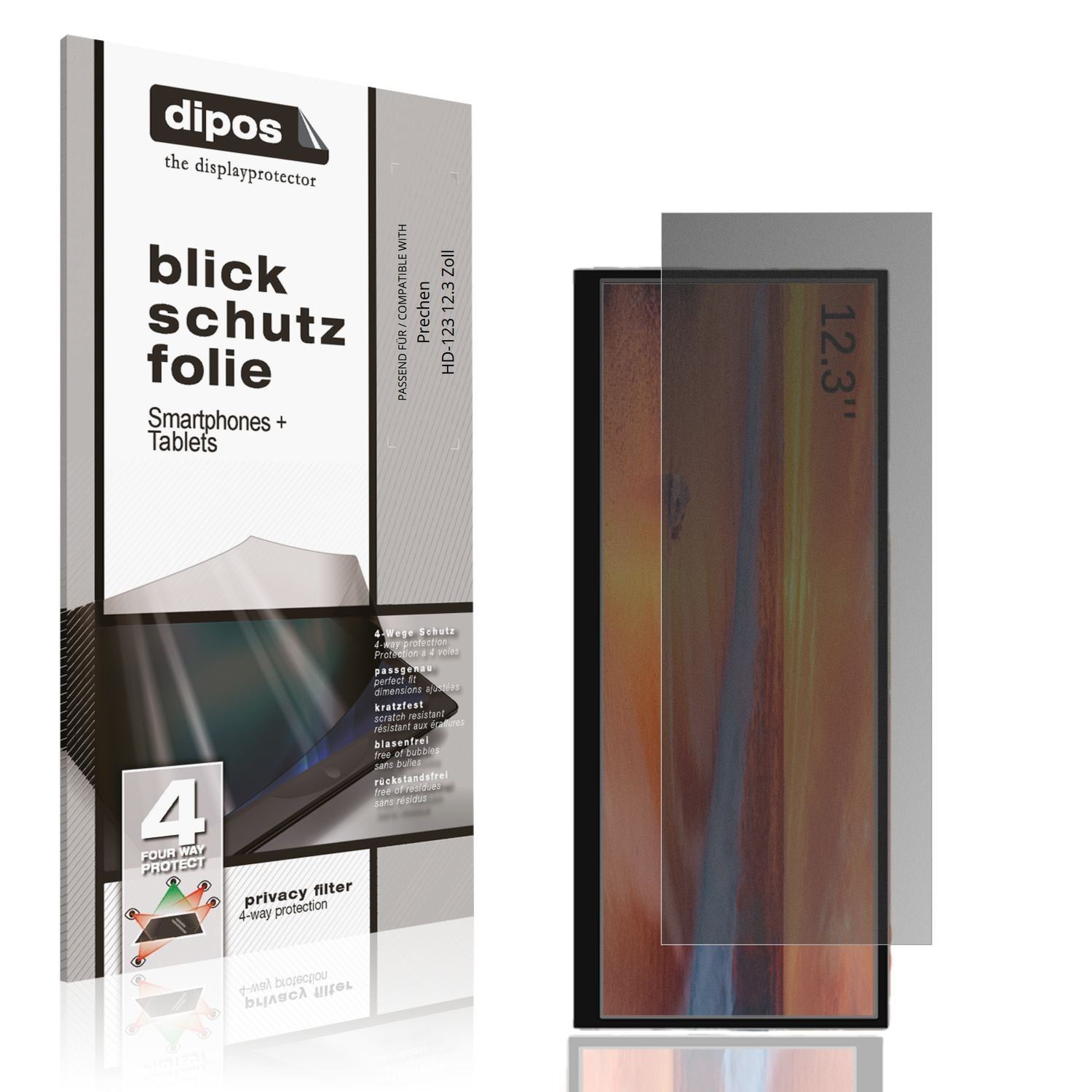 Blickschutzfolie für Prechen HD-123 12.3 Zoll matt (1)