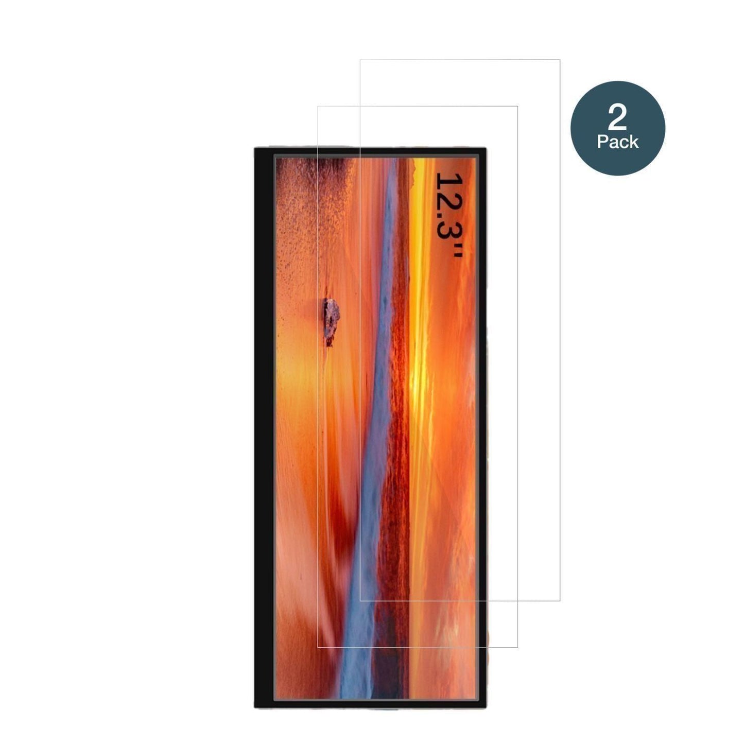 2x 9H Schutzfolie für Prechen HD-123 12.3 Zoll Pan (2)