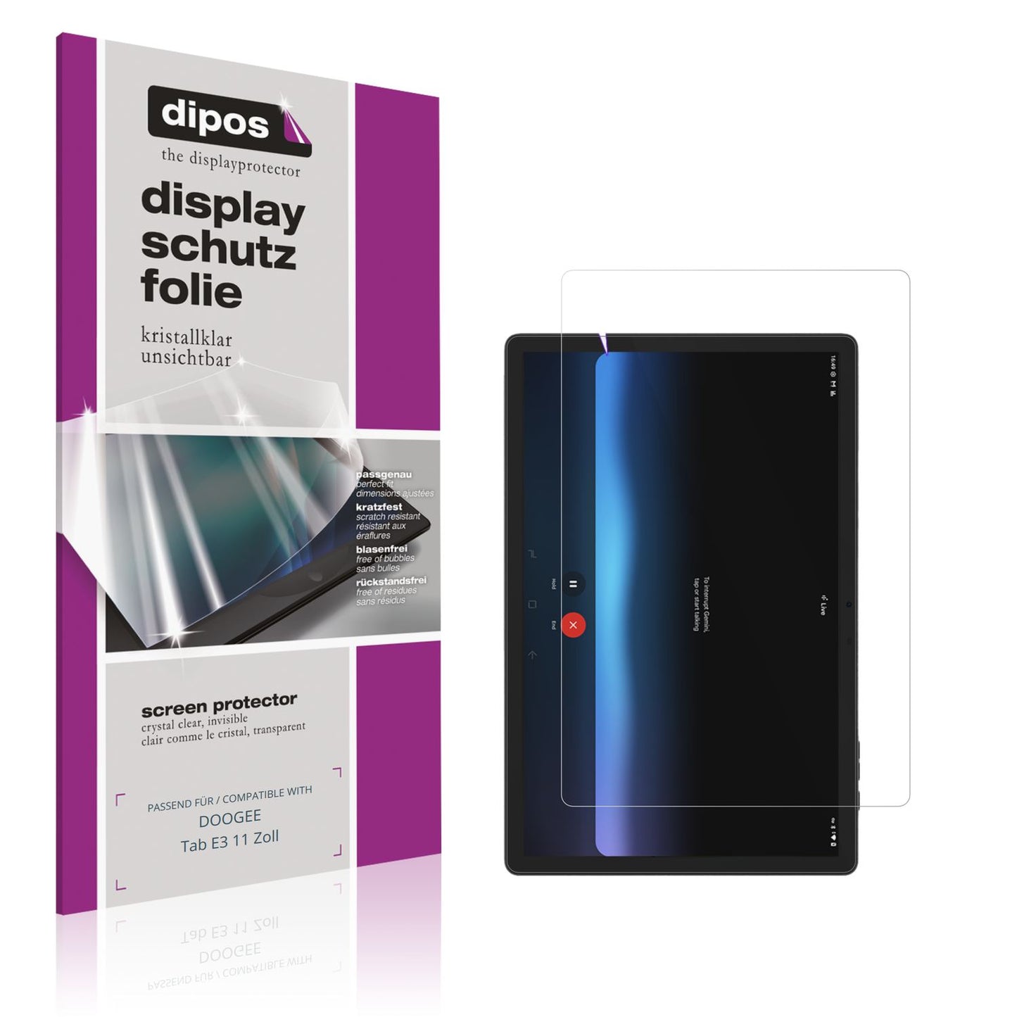 2x Schutzfolie klar für DOOGEE Tab E3 11 Zoll Disp (1)