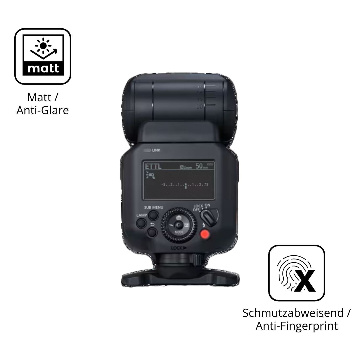 4x Schutzfolie matt für Canon Speedlite EL-5 Displ (5)