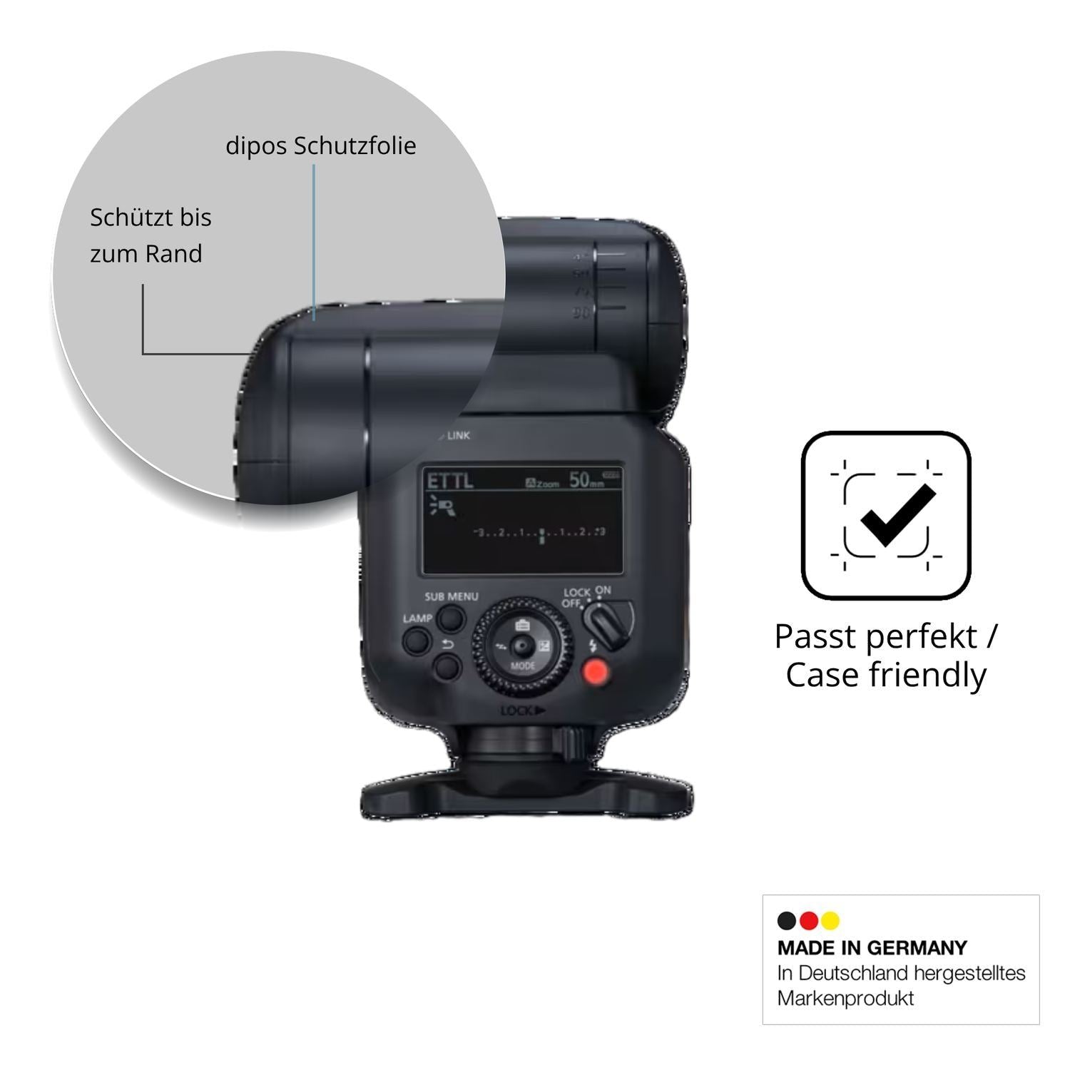 2x 9H Schutzfolie für Canon Speedlite EL-5 Panzerf (6)