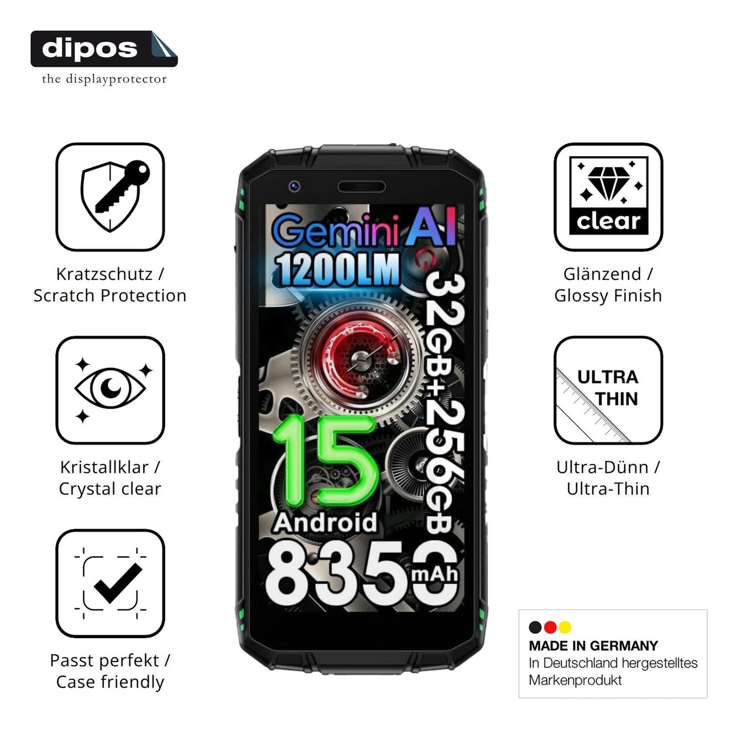 4x Schutzfolie klar für DOOGEE Fire 3 Max Display- (7)