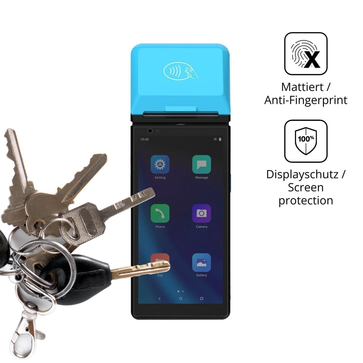 Blickschutzfolie für Ciontek CS50 matt Schutzfolie (3)