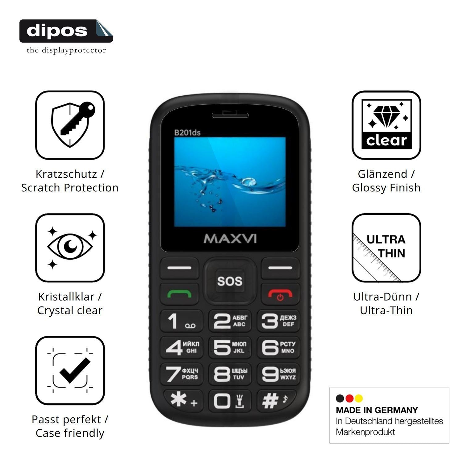 4x Schutzfolie klar für Maxvi B201ds Display-Schut (7)