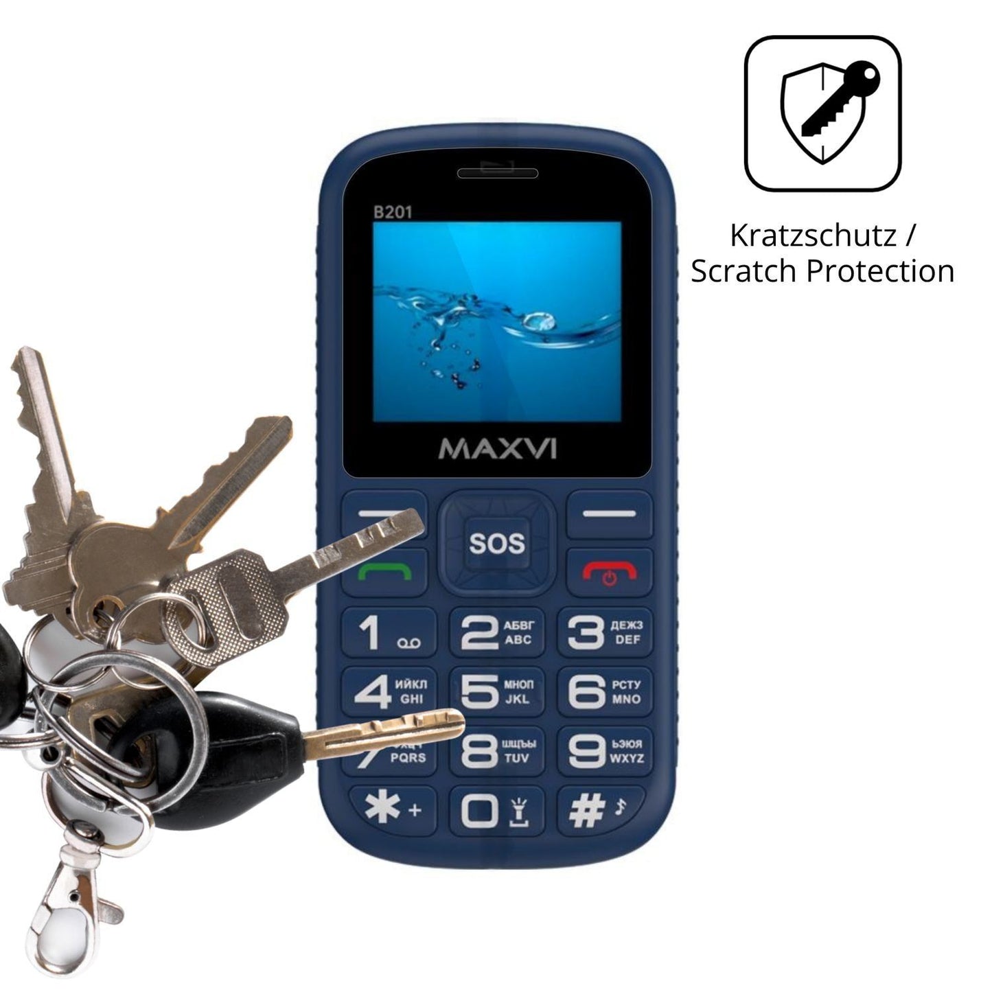 4x Schutzfolie klar für Maxvi B201 Display-Schutzf (4)