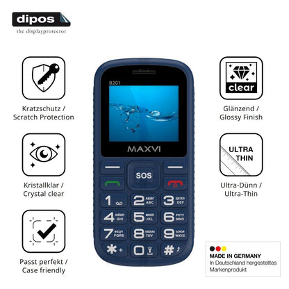 4x Schutzfolie klar für Maxvi B201 Display-Schutzf (7)