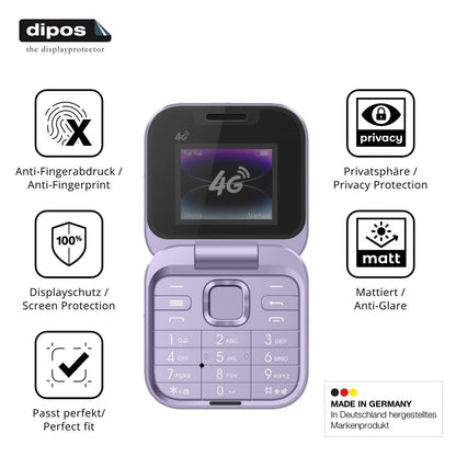 Blickschutzfolie für Tosuny 4G Klapptelefon matt S (5)