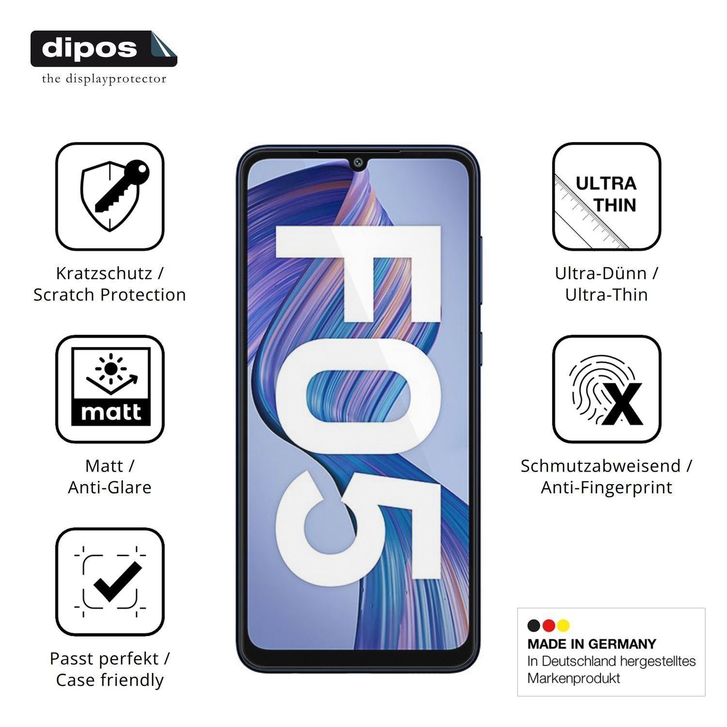 4x Schutzfolie matt für Samsung Galaxy F05 Display (7)