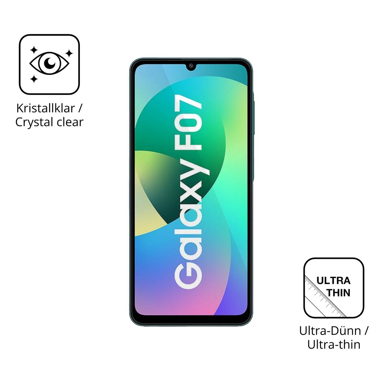 4x Schutzfolie klar für Samsung Galaxy F07 Display (5)